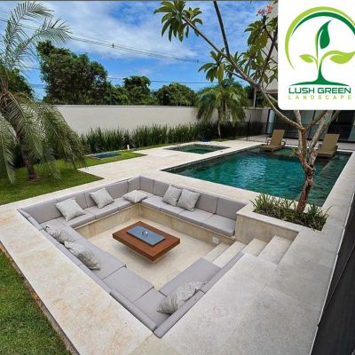 Pool & sunken seating