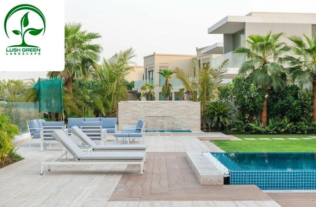 Pool terrace & loungers