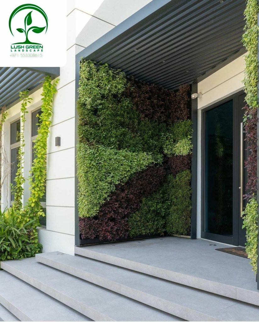 Vertical planting & entrance